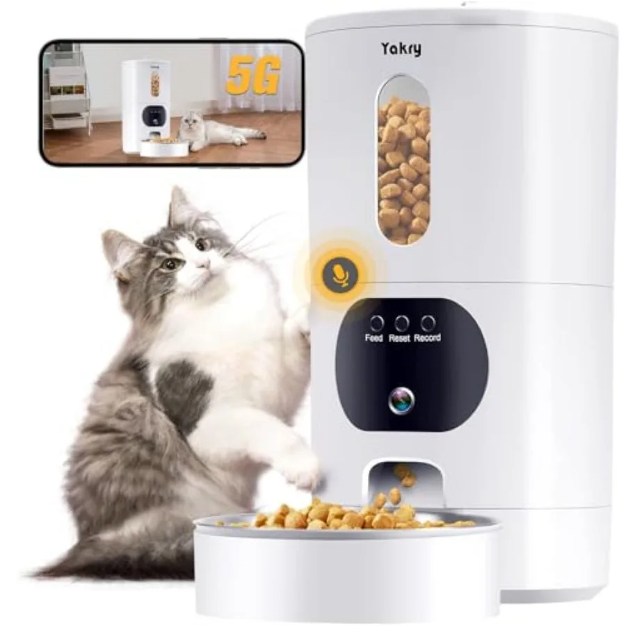 Automatic Cat Feeders Camera 5G: WiFi Easy to Clean Timed Smart Dog Food Dispenser 2-Way Audio Memory Function Pet Feeder HD 10
Automatic Cat Feeders Camera 5G: WiFi Easy to Clean Timed Smart Dog Food Dispenser 2-Way Audio Memory Function Pet Feeder HD 10