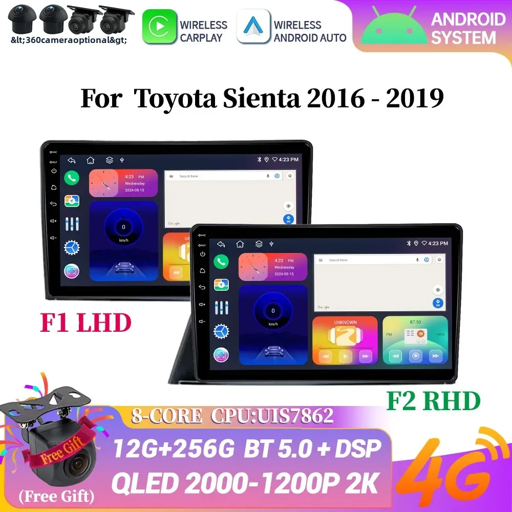 Android 14 For Toyota Sienta 2016-2019 Car Radio Navigation Wireless Bluetooth Carplay 4G GPS Multimedia Stereo Head Unit Screen
Android 14 For Toyota Sienta 2016-2019 Car Radio Navigation Wireless Bluetooth Carplay 4G GPS Multimedia Stereo Head Unit Screen
