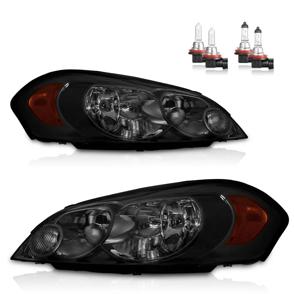 Pair Headlights For 2006-2013 Chevy Impala Black Headlamps w/Bulbs Left+Right
Pair Headlights For 2006-2013 Chevy Impala Black Headlamps w/Bulbs Left+Right