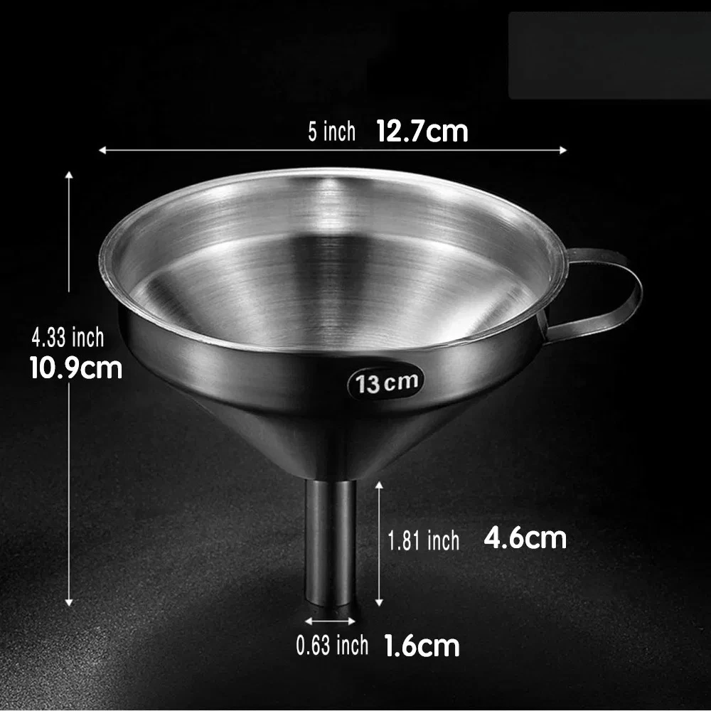 304 Stainless Steel Funnel with 200-450 Mesh Nylon Filter - For Milk, Oil, Wine & Herbal Decoctions
304 Stainless Steel Funnel with 200-450 Mesh Nylon Filter - For Milk, Oil, Wine & Herbal Decoctions