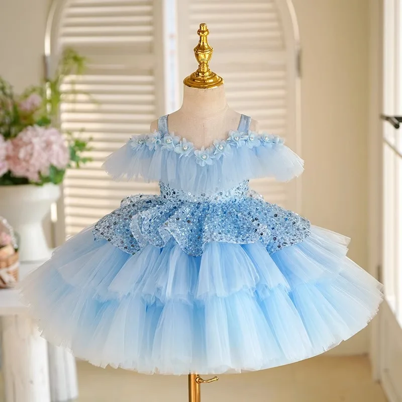 Children's birthday banquet evening dress light girls high-end piano playing princess clothes 4-6Y
Children's birthday banquet evening dress light girls high-end piano playing princess clothes 4-6Y