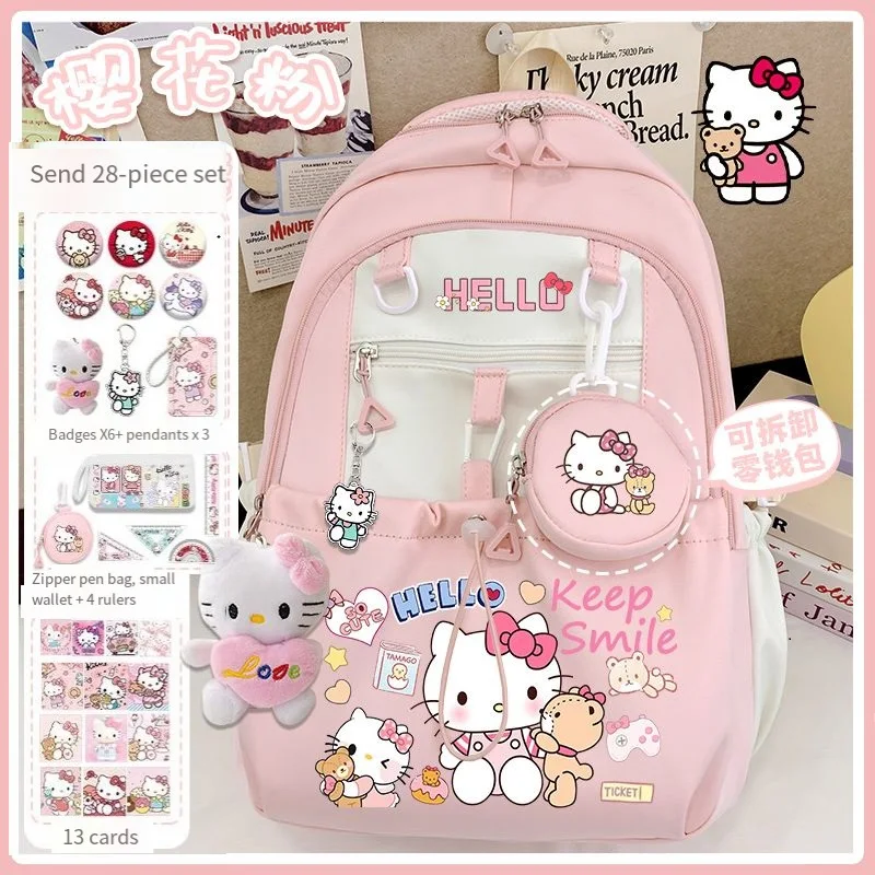 28Pcs Sanrio Cute Schoolbag Hello Kitty Large Capacity Backpack Schoolbag Girl Japanese Versatile Student Birthday Pres Backpack
28Pcs Sanrio Cute Schoolbag Hello Kitty Large Capacity Backpack Schoolbag Girl Japanese Versatile Student Birthday Pres Backpack