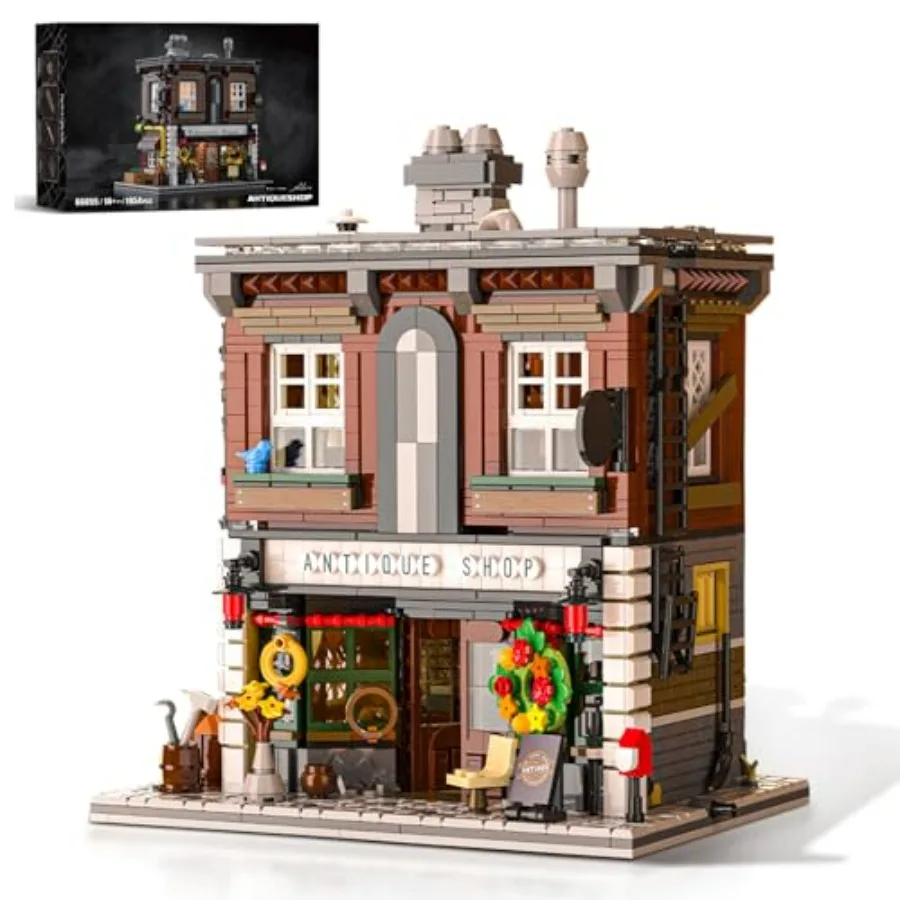 Retro Store Street View Modular Building Block Set with Light for Adults Antique Shop Building Set Home Office Decor Idea Gift
Retro Store Street View Modular Building Block Set with Light for Adults Antique Shop Building Set Home Office Decor Idea Gift