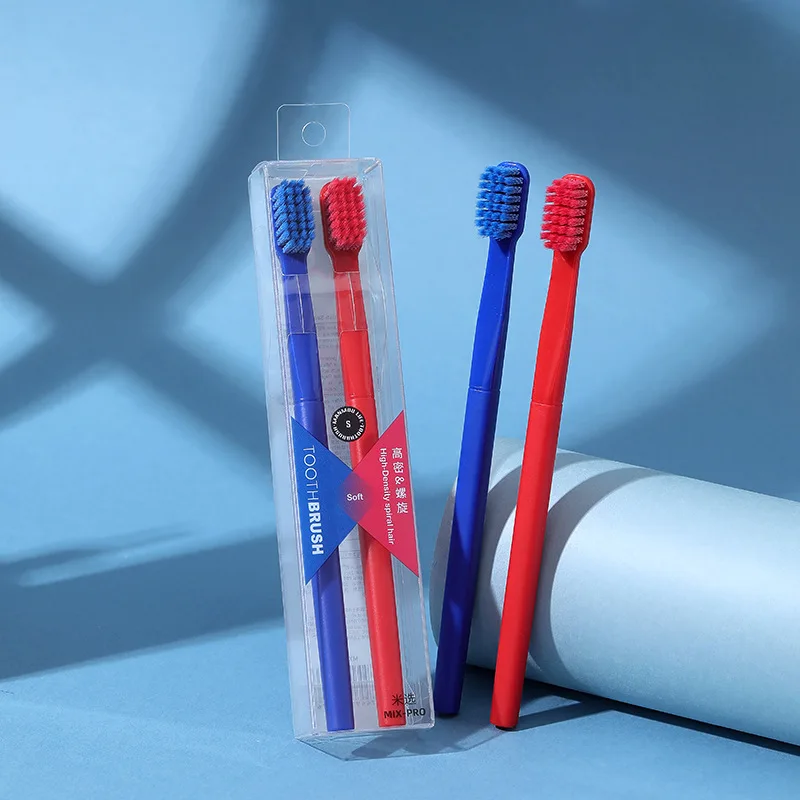 Couple Toothbrush Red And Blue Adult Set Spiral Soft Hair Wide Head Household Travel Daily Deep Cleaning Teeth Oral Care Brush
Couple Toothbrush Red And Blue Adult Set Spiral Soft Hair Wide Head Household Travel Daily Deep Cleaning Teeth Oral Care Brush