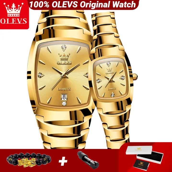 OLEVS 7006 Couple Watch for Men and Women Tungsten Steel Strap Waterproof Date Clock He and Her Watch Sets for Gifts Lover Watch
OLEVS 7006 Couple Watch for Men and Women Tungsten Steel Strap Waterproof Date Clock He and Her Watch Sets for Gifts Lover Watch