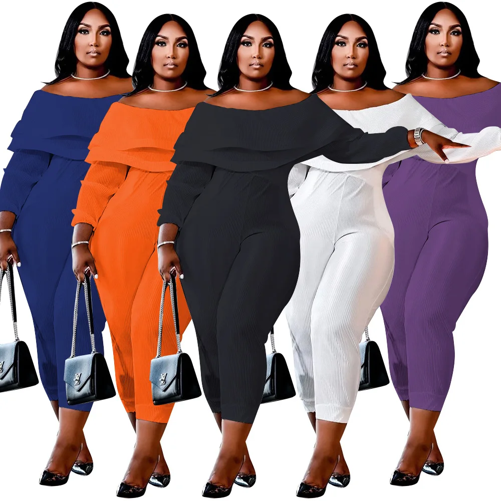 Autumn Knitted Women Off Shoulder Ruffle V-neck Long Sleeve Jumpsuit Street Sexy Romper One Piece Outfits
Autumn Knitted Women Off Shoulder Ruffle V-neck Long Sleeve Jumpsuit Street Sexy Romper One Piece Outfits