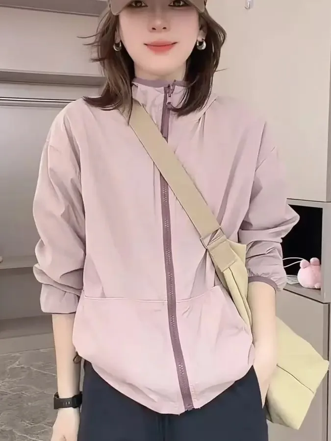 Double-Sided Wearable Hooded Summer Lightweight Casual Women's Sun Protection Outerwear Zipper Closure Breathable Fabric
Double-Sided Wearable Hooded Summer Lightweight Casual Women's Sun Protection Outerwear Zipper Closure Breathable Fabric