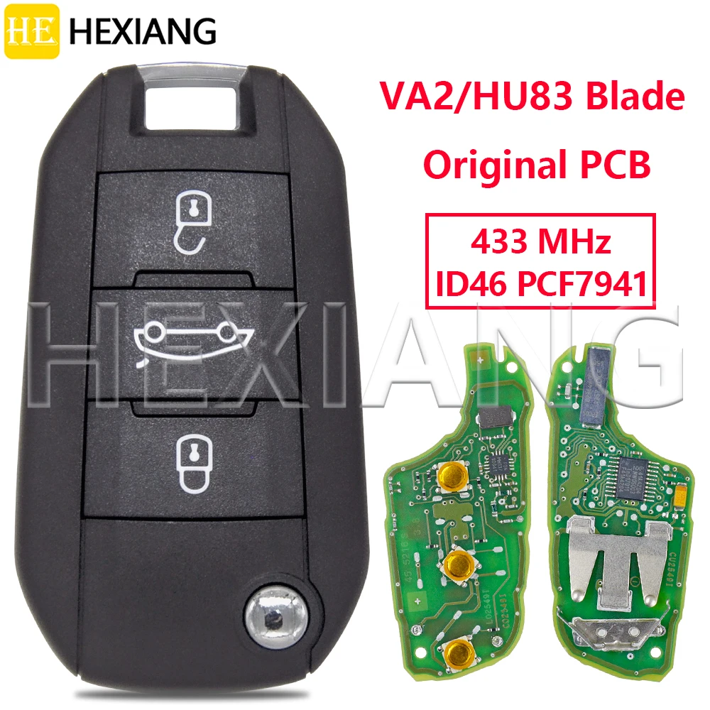 HE ID46 PCF7941 433MHz HU83/VA2 OEM PCB Car Remote Key For Citroen C2 C3 C4 Peugeot 208 301 308 508 608 2008 C-Elysee Cactus
HE ID46 PCF7941 433MHz HU83/VA2 OEM PCB Car Remote Key For Citroen C2 C3 C4 Peugeot 208 301 308 508 608 2008 C-Elysee Cactus