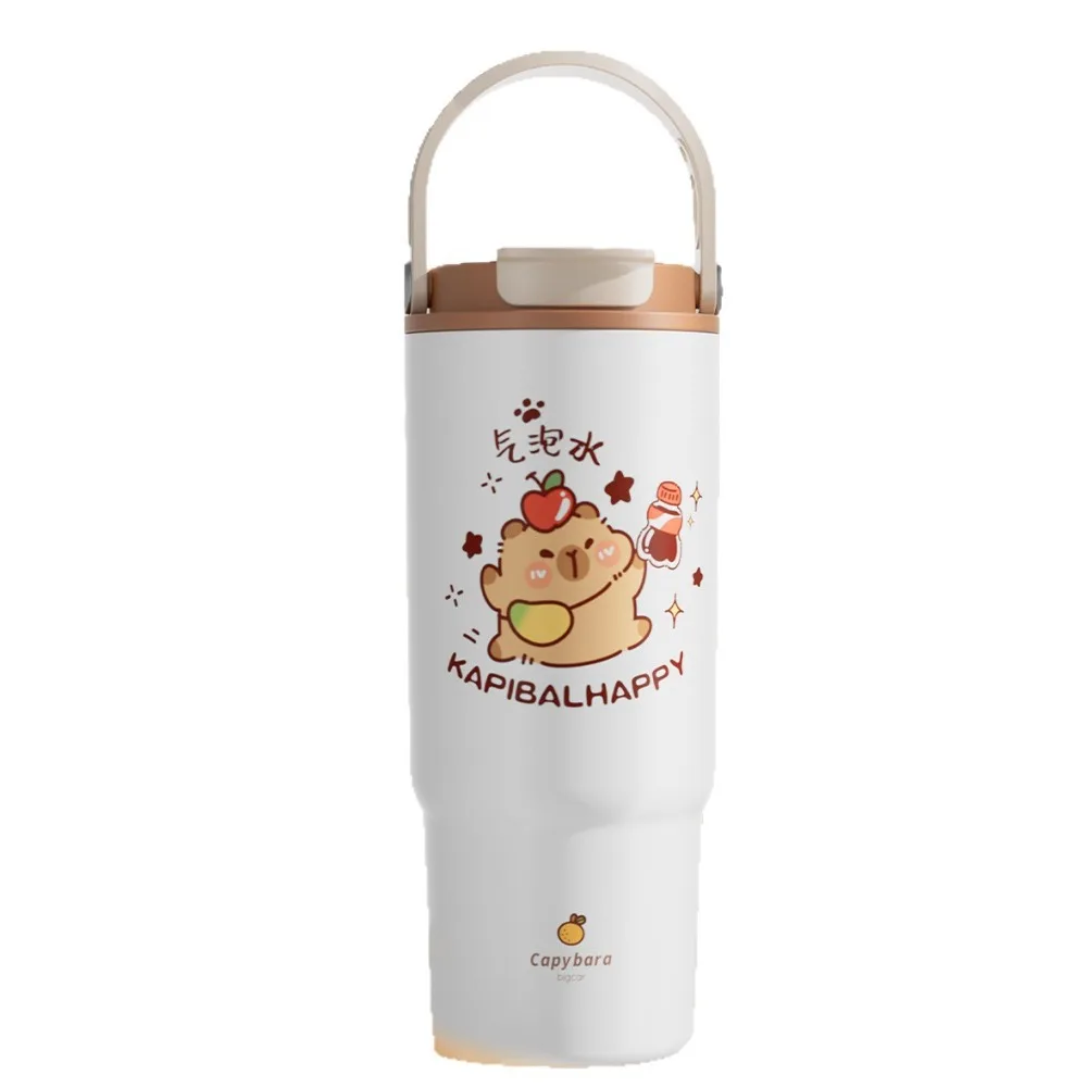 Cute 880ml Thermal Cup Cartoon Animals Large Capacity Capybara Vacuum Cup with Handle Ceramic Liner Coffee Cup Home Office
Cute 880ml Thermal Cup Cartoon Animals Large Capacity Capybara Vacuum Cup with Handle Ceramic Liner Coffee Cup Home Office