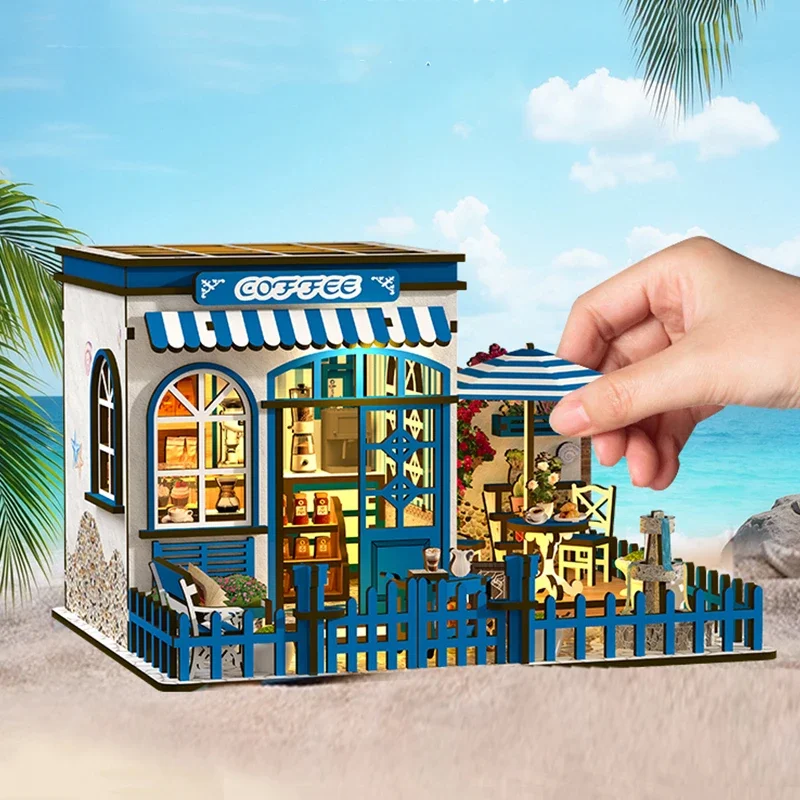 Кукольные домики «Санторини: Солнечный Кофейный Домик» — деревянные миниатюрные конструкторы DIY с мебелью, кукольные домики для подарков друзьям
Кукольные домики «Санторини: Солнечный Кофейный Домик» — деревянные миниатюрные конструкторы DIY с мебелью, кукольные домики для подарков друзьям