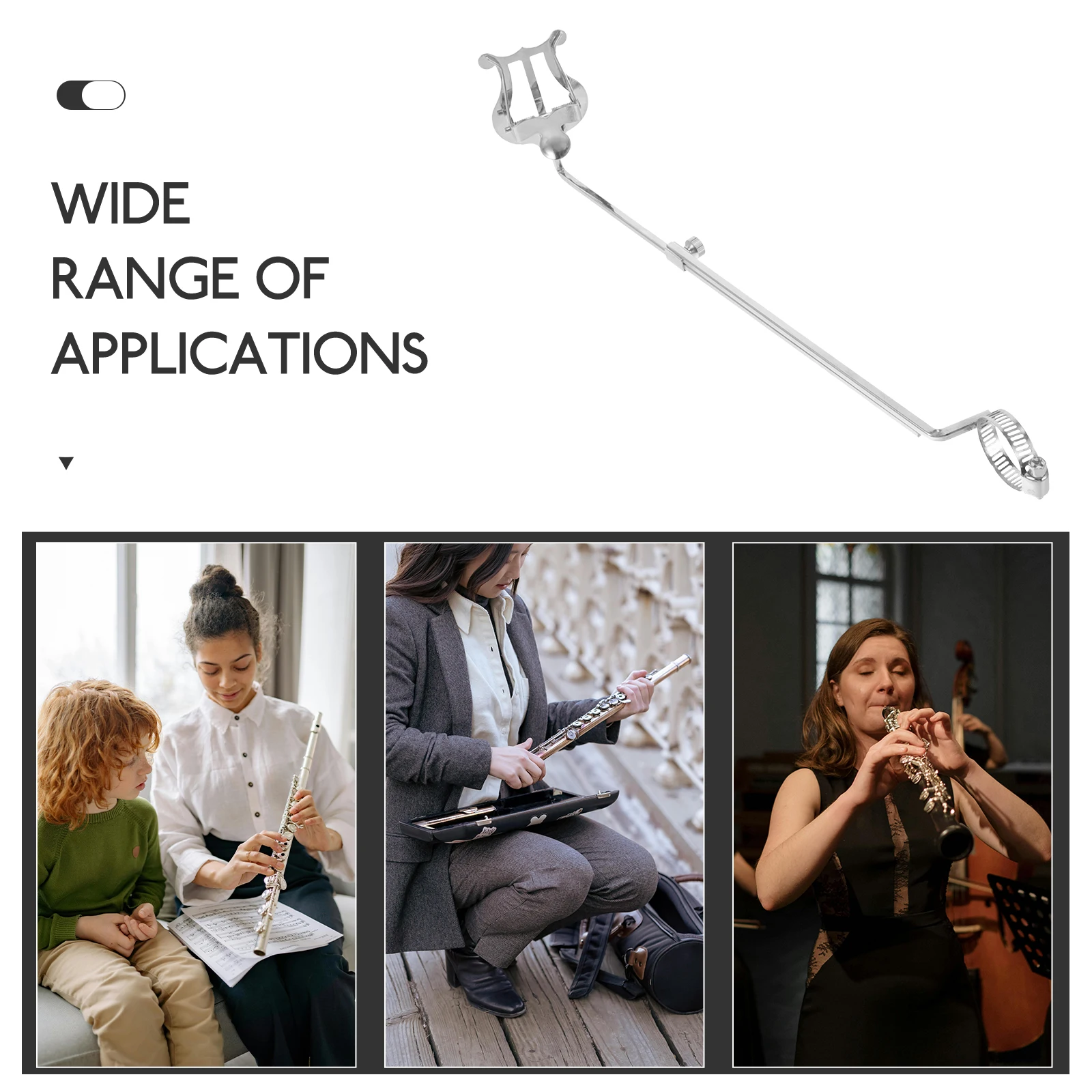 Flute Sheet Music Holder Clips Page Flip Folder for Marching Band Folding Stand Score Lyre Pages Instrument
Flute Sheet Music Holder Clips Page Flip Folder for Marching Band Folding Stand Score Lyre Pages Instrument