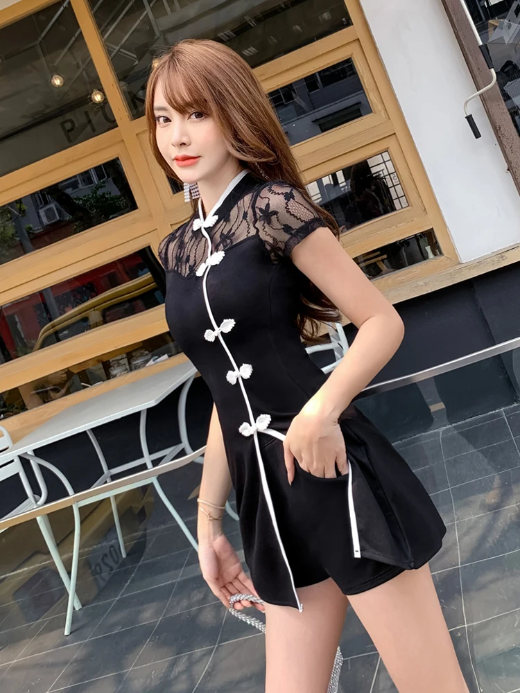 Hebe Style Lace Dress And Shorts Set Women's Summer Fashion Two-Piece Suit Vintage Split Design Cotton Blend Fabric
Hebe Style Lace Dress And Shorts Set Women's Summer Fashion Two-Piece Suit Vintage Split Design Cotton Blend Fabric