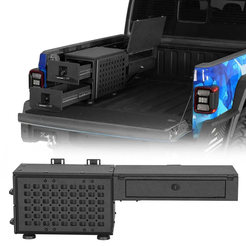 Truck Bed Wheel Well Tool Box with MOLLE Panel for Jeep Gladiator JT, Toyota Tacoma, Chevy Colorado amp GMC Canyon 52 Bed, Soli
Truck Bed Wheel Well Tool Box with MOLLE Panel for Jeep Gladiator JT, Toyota Tacoma, Chevy Colorado amp GMC Canyon 52 Bed, Soli