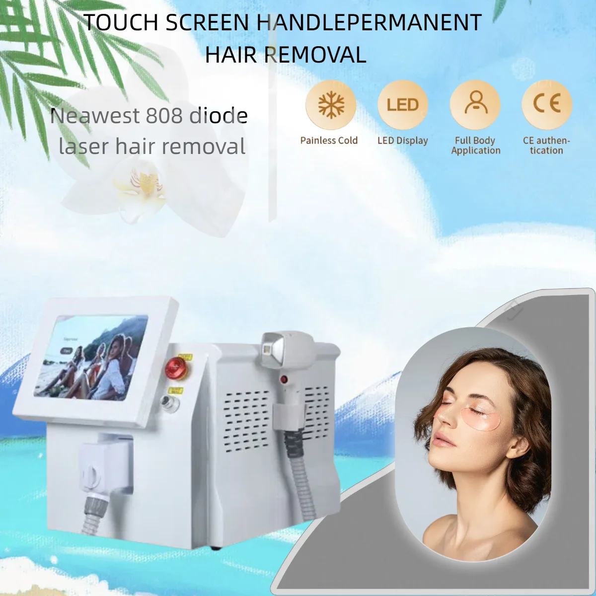 808 Alexandrite Hair Removal Laser Diode Machine Ice Platinum Body Face Underarm Cooling Head Permanent Painless Epilator
808 Alexandrite Hair Removal Laser Diode Machine Ice Platinum Body Face Underarm Cooling Head Permanent Painless Epilator