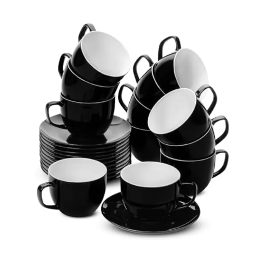 BTaT- Cappuccino Cups with Saucers 8 oz, 12, Porcelain Cfee Cup and Saucer for Latte, Mocha, Tea, Au Lait, Flat White, Dishwash
BTaT- Cappuccino Cups with Saucers 8 oz, 12, Porcelain Cfee Cup and Saucer for Latte, Mocha, Tea, Au Lait, Flat White, Dishwash