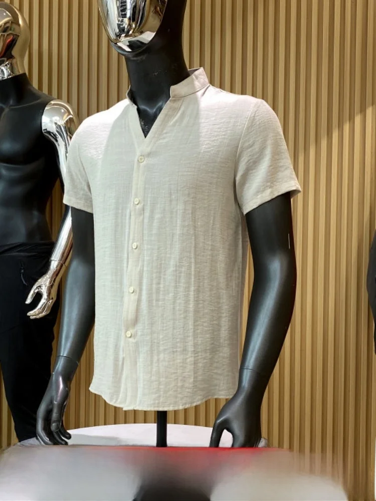 Linen Blend Men's Summer Lightweight Breathable Casual Short Sleeve Shirt Chinese Style Stand Collar Texture Sensation
Linen Blend Men's Summer Lightweight Breathable Casual Short Sleeve Shirt Chinese Style Stand Collar Texture Sensation