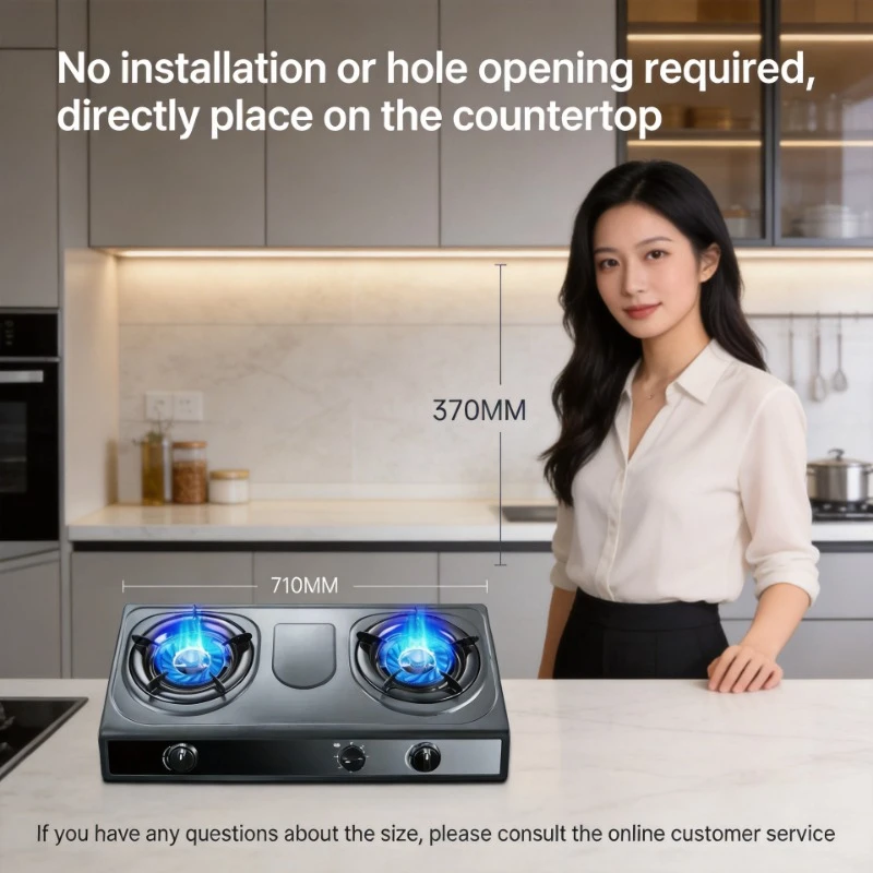 5.2KW Household Commercial Double Gas Stove Fierce Fire Energy Saving Tabletop Liquefied Natural Gas Stove
5.2KW Household Commercial Double Gas Stove Fierce Fire Energy Saving Tabletop Liquefied Natural Gas Stove