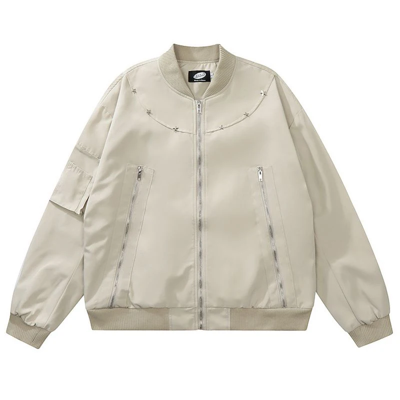 Vintage Streetwear Women's Baseball Jacket Loose Pocket Stand Collar Bomber Jacket Female Autumn Winter New Basic Coat 2023
Vintage Streetwear Women's Baseball Jacket Loose Pocket Stand Collar Bomber Jacket Female Autumn Winter New Basic Coat 2023
