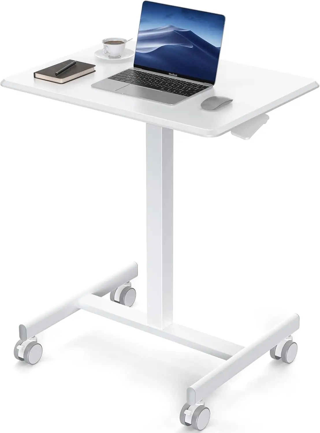 Portable Rolling Laptop Desk, Adjustable Height, 19' White Mobile Standing Desk for Home Office
Portable Rolling Laptop Desk, Adjustable Height, 19' White Mobile Standing Desk for Home Office