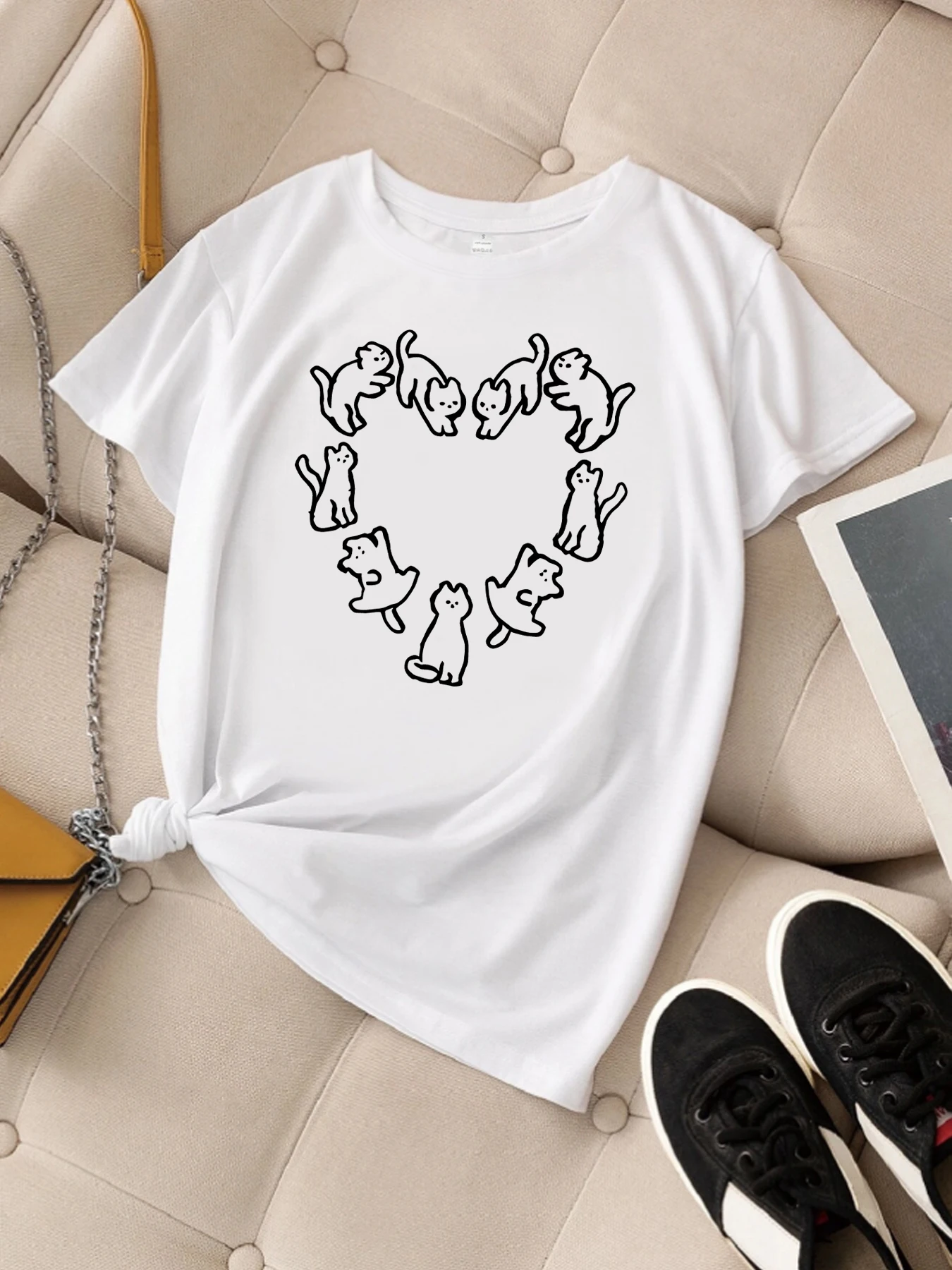 Large size round neck women T-shirt short sleeve wild printed T-shirt elastic soft half sleeve T-shirt
Large size round neck women T-shirt short sleeve wild printed T-shirt elastic soft half sleeve T-shirt