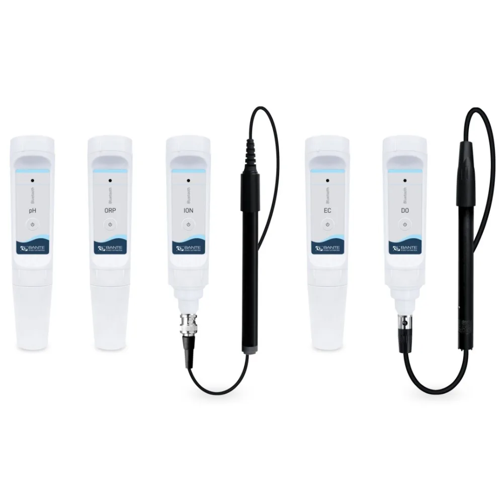 Bluetooth Water Quality Tester Pocket Wireless Redox pH ORP mV Ion Conductivity EC Salinity DO Hardness for Android phone
Bluetooth Water Quality Tester Pocket Wireless Redox pH ORP mV Ion Conductivity EC Salinity DO Hardness for Android phone