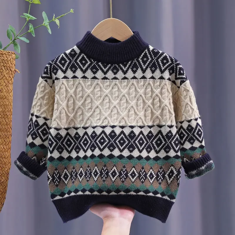 4-10 Years Boys' Sweater Autumn And Winter New Fashion Warm Children Knitted Base Shirt Cute Babys Jumper Kids Clothes Top
4-10 Years Boys' Sweater Autumn And Winter New Fashion Warm Children Knitted Base Shirt Cute Babys Jumper Kids Clothes Top