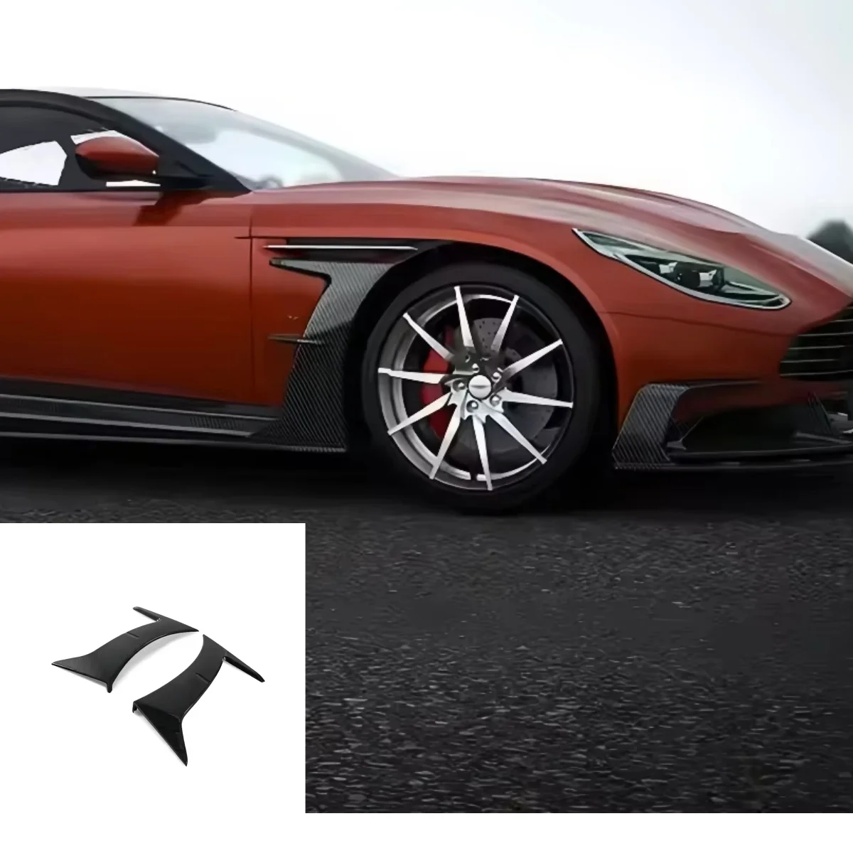 Upgrade PK Style Dry Carbon Fiber Leaf Panel Decoration for Aston Martin DB11 Front Leaf Panel Decoration
Upgrade PK Style Dry Carbon Fiber Leaf Panel Decoration for Aston Martin DB11 Front Leaf Panel Decoration