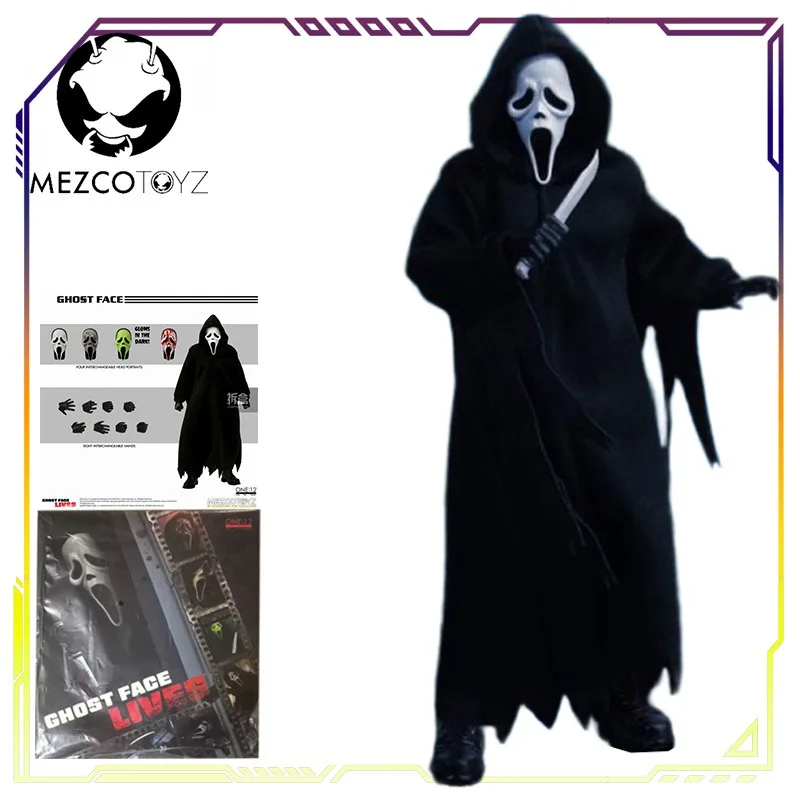 MEZCO TOYZ оригинальная 1\12 ужасающая кукла серии GHOST FACE Ghost Face аниме фигурка модель игрушки украшения подарки для мальчиков
MEZCO TOYZ оригинальная 1\12 ужасающая кукла серии GHOST FACE Ghost Face аниме фигурка модель игрушки украшения подарки для мальчиков