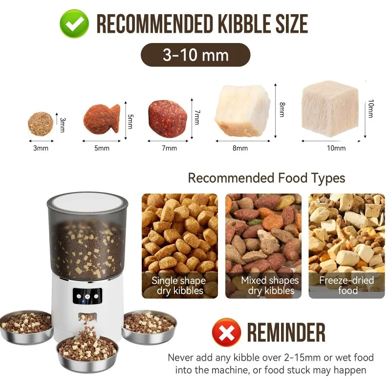 6L Three Bowl Pet Feeder Dog Timed Automatic Pet Feeder Remote Control Wifi Pet Product
6L Three Bowl Pet Feeder Dog Timed Automatic Pet Feeder Remote Control Wifi Pet Product