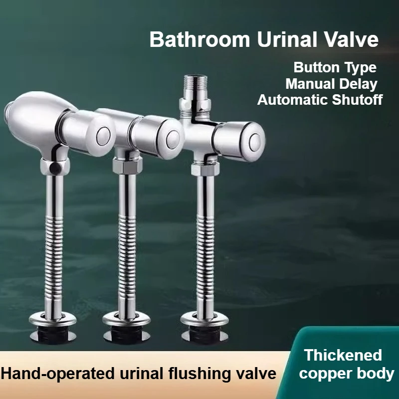 All-copper Body Concealed/Exposed Urinal Flushing Valve Push-button Control for Toilet Urinal Flushing Valve Delay Switch
All-copper Body Concealed/Exposed Urinal Flushing Valve Push-button Control for Toilet Urinal Flushing Valve Delay Switch