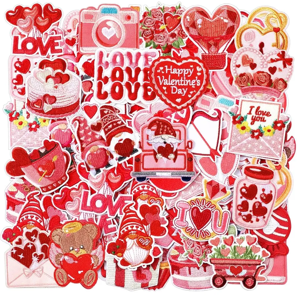 72 Pcs Valentine's Day Iron on Patches Pink Red Sew Iron on Repair Embroidered Applique Patches DIY Crafts Accessories Gift
72 Pcs Valentine's Day Iron on Patches Pink Red Sew Iron on Repair Embroidered Applique Patches DIY Crafts Accessories Gift