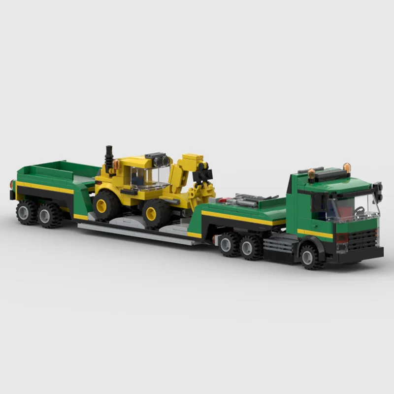 MOC Green Truck Yellow Trailer Creative Building Block Puzzle DIY Creative Set Gift Construction Car Bricks Children's Gift
MOC Green Truck Yellow Trailer Creative Building Block Puzzle DIY Creative Set Gift Construction Car Bricks Children's Gift
