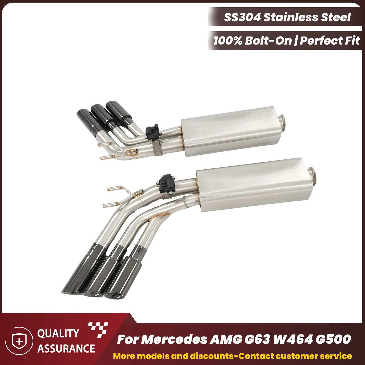 ECCF SS304 Catback Exhaust with 6 Tips For Mercedes AMG G63 W464 G500 Aggressive Exhaust Sound Performance Upgrade
ECCF SS304 Catback Exhaust with 6 Tips For Mercedes AMG G63 W464 G500 Aggressive Exhaust Sound Performance Upgrade