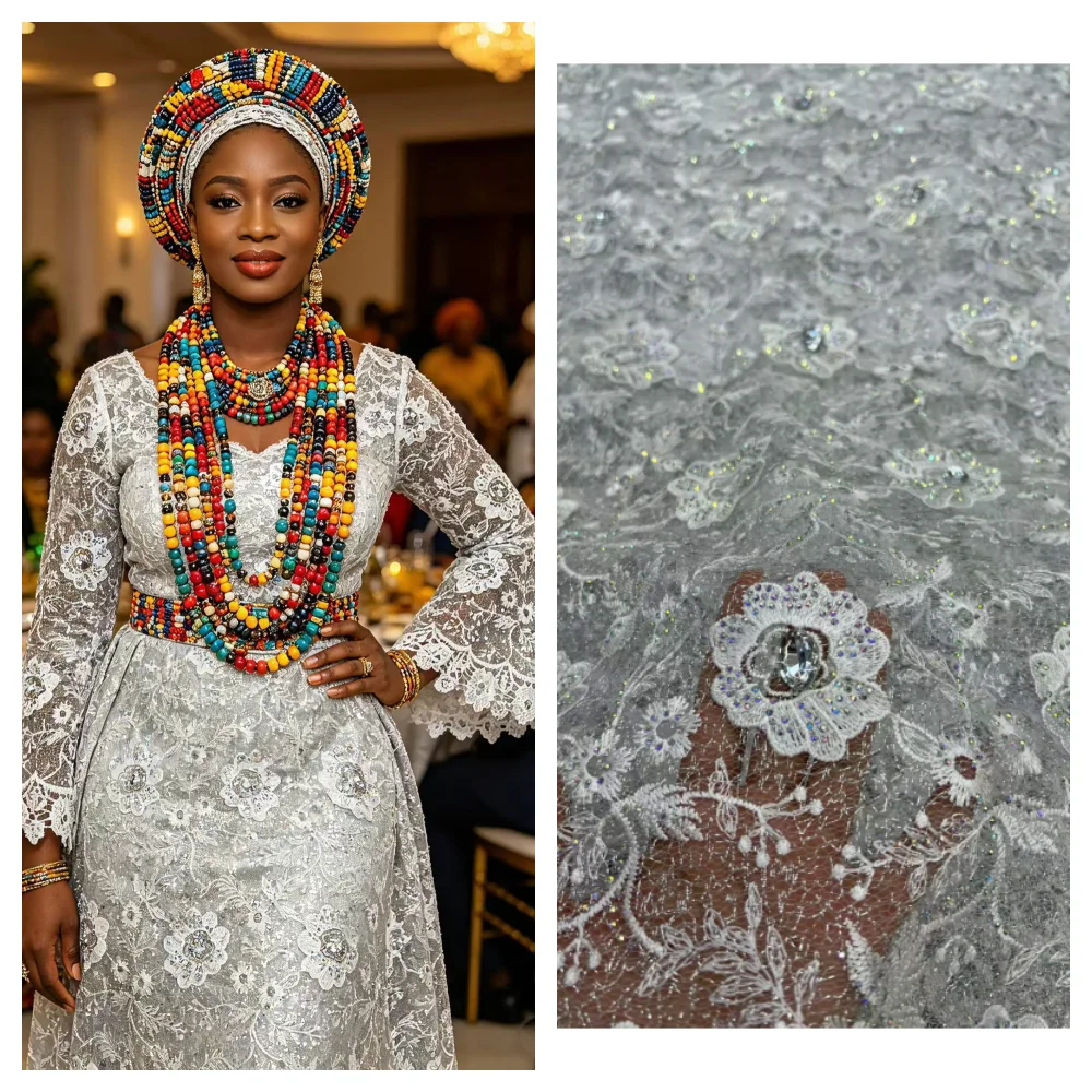 2026 High Quality African Green Cord Embroidery Lace Fabric French Mesh Nigerian Sequined Fabric For Wedding Party Sew
2026 High Quality African Green Cord Embroidery Lace Fabric French Mesh Nigerian Sequined Fabric For Wedding Party Sew