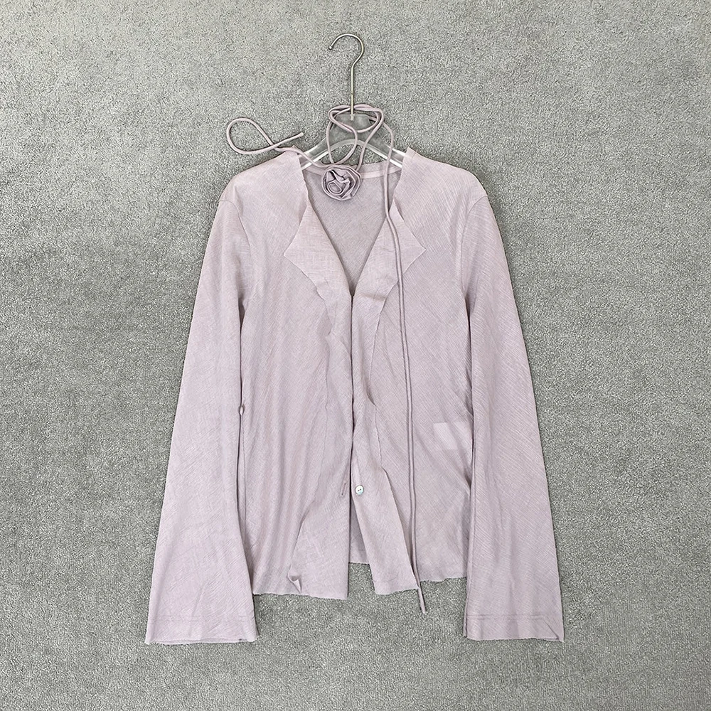 Elegant Handmade Flower Decoration Y2K Pleated Long Sleeve Blouse Women's Fashion Commuter Top Summer 2025 New
Elegant Handmade Flower Decoration Y2K Pleated Long Sleeve Blouse Women's Fashion Commuter Top Summer 2025 New