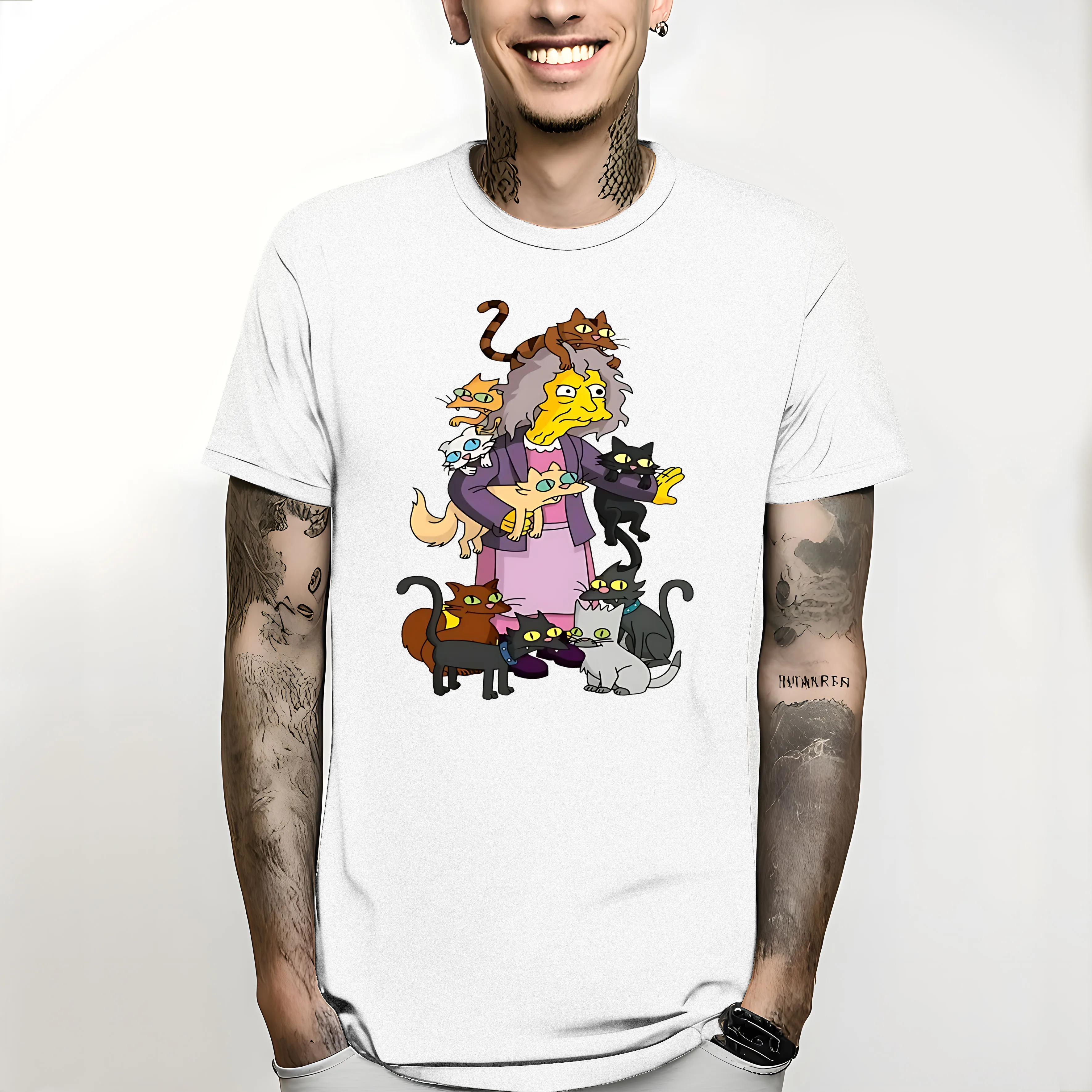 Tshirt Black streetwear Cartoon Casual Short Sleeve t shirt The SimpsonsM Crazy Cat Lady Eleanor Abernathy oversized fashion
Tshirt Black streetwear Cartoon Casual Short Sleeve t shirt The SimpsonsM Crazy Cat Lady Eleanor Abernathy oversized fashion