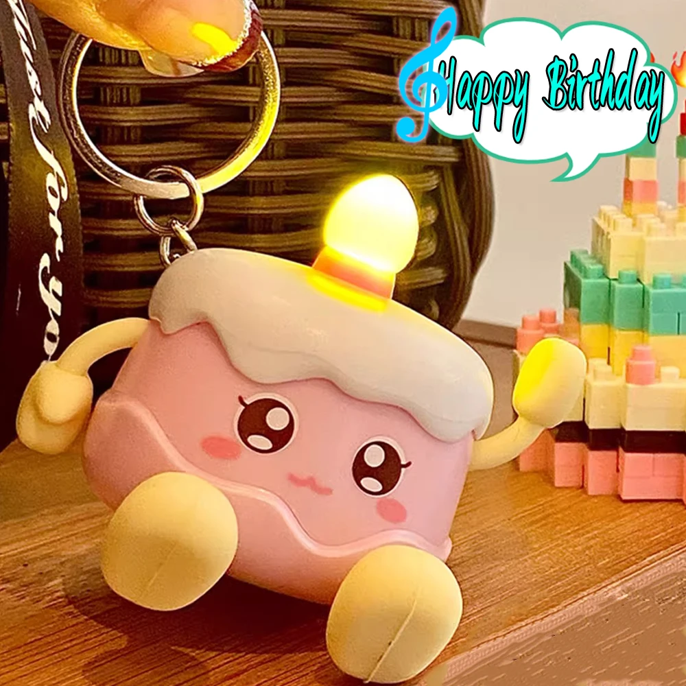 Cute Cake Key Chain Night Light LED Table Lamp Desk Room Decoration Baby Kids Birthday Gift Voice Birthday Toy Keychain Jewelry
Cute Cake Key Chain Night Light LED Table Lamp Desk Room Decoration Baby Kids Birthday Gift Voice Birthday Toy Keychain Jewelry