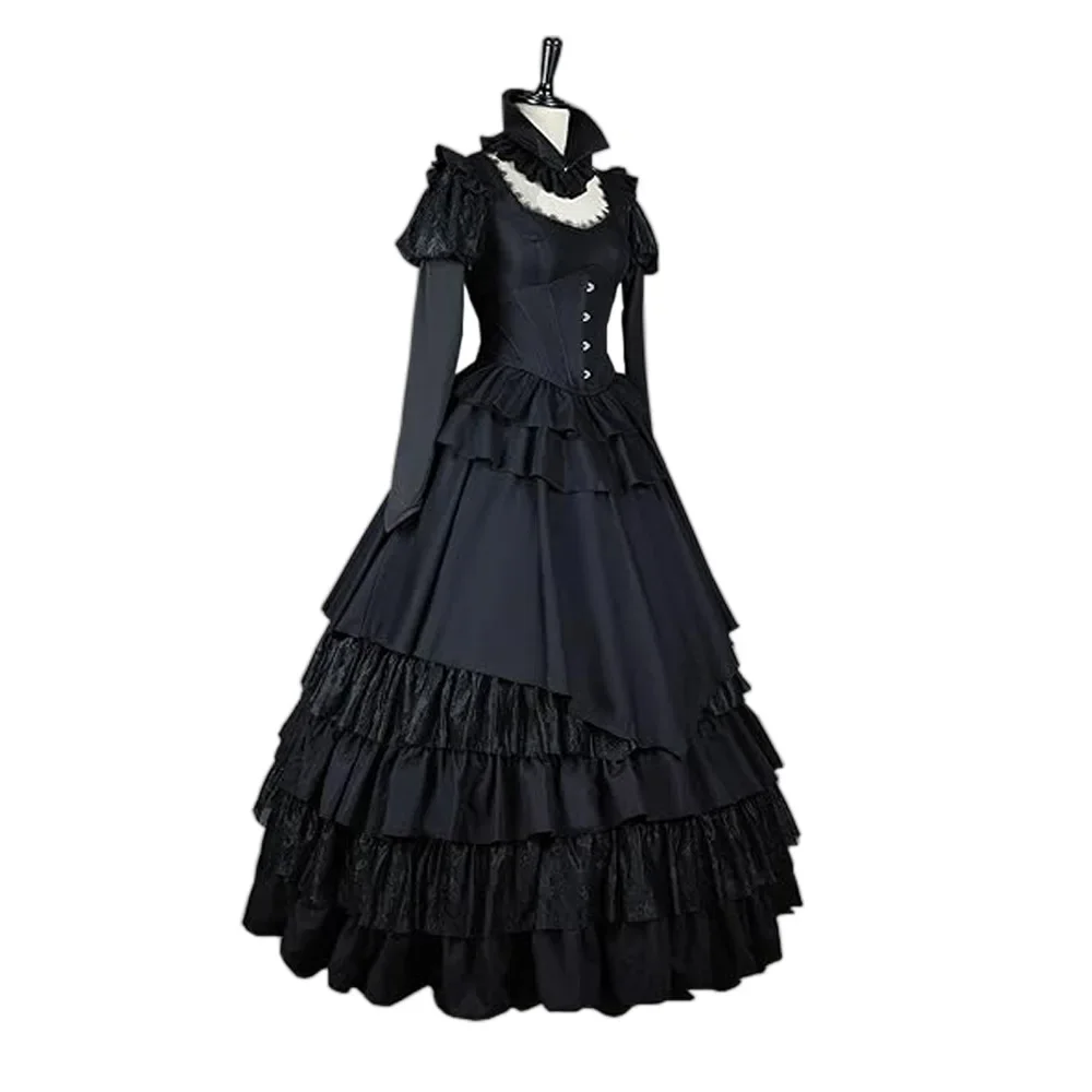 New Women's Medieval Victorian Retro Princess Dresses Renaissance Black Gothic Court Ball Gowns Halloween Party Outfits Vestidos
New Women's Medieval Victorian Retro Princess Dresses Renaissance Black Gothic Court Ball Gowns Halloween Party Outfits Vestidos