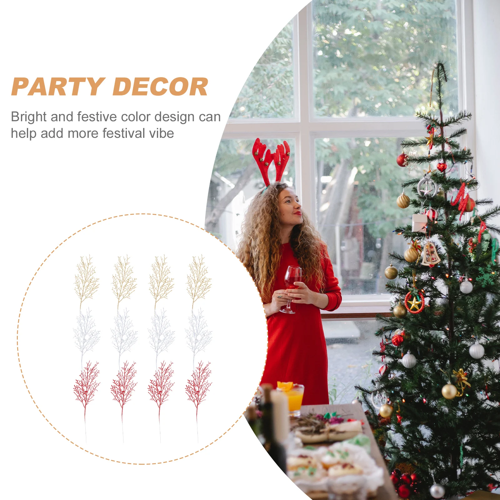 12 Pcs Plants Artificial Decoration Party Decorations Branches for Glitter Berries Stems Wisteria Holiday
12 Pcs Plants Artificial Decoration Party Decorations Branches for Glitter Berries Stems Wisteria Holiday