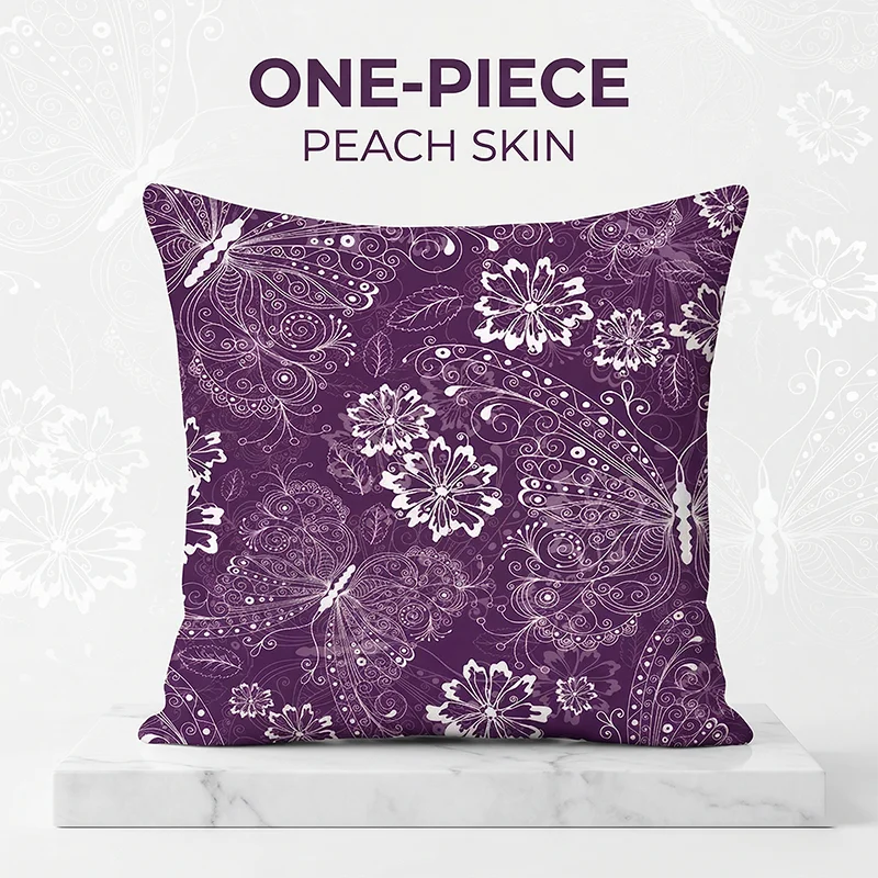 Purple Butterfly Floral Cushion Cover Peach Skin Mandala Flower Throw Pillowcase Bohemian Home Decor for Sofa Living Room Bed
Purple Butterfly Floral Cushion Cover Peach Skin Mandala Flower Throw Pillowcase Bohemian Home Decor for Sofa Living Room Bed