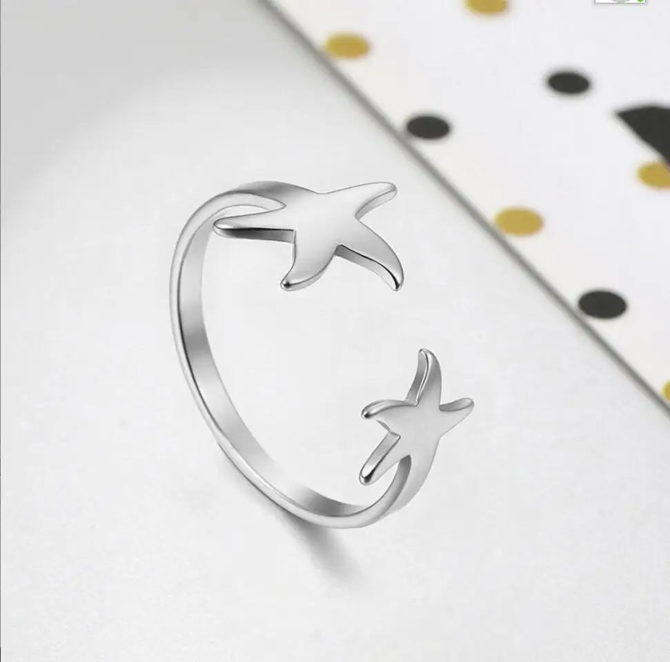 1PC Fashion Trend Jewelry Rings Fade-Free Metal Stainless Steel Rings Starfish Rings for Girls Ladies Party Wedding F1224
1PC Fashion Trend Jewelry Rings Fade-Free Metal Stainless Steel Rings Starfish Rings for Girls Ladies Party Wedding F1224