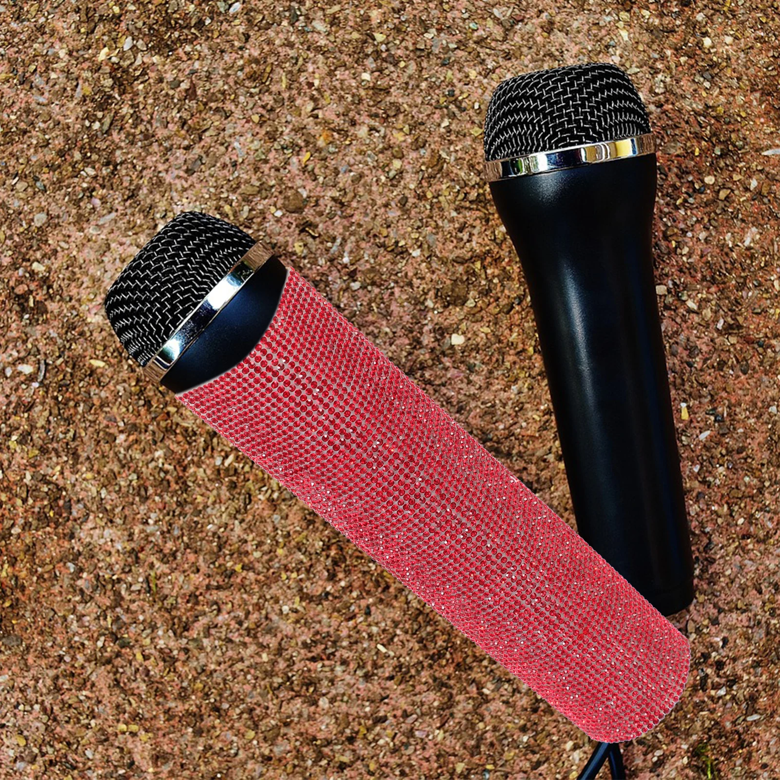Microphone Rhinestone Protective Sleeve for Handheld Microphone Rhinestone Cover Mics Red Color Durable Decorative Mic Accessory
Microphone Rhinestone Protective Sleeve for Handheld Microphone Rhinestone Cover Mics Red Color Durable Decorative Mic Accessory