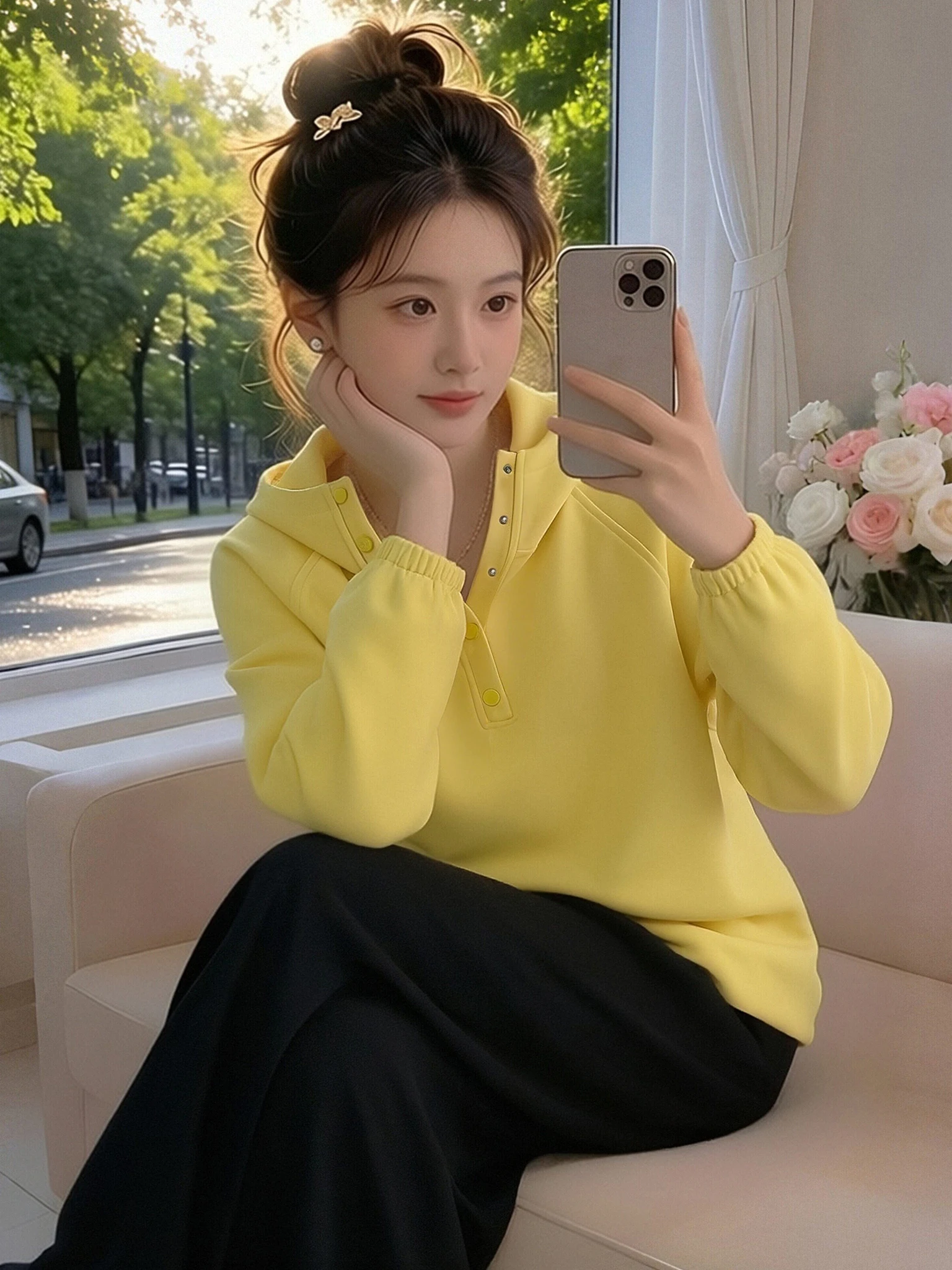 plus Size Long Sleeve Hoodie Women's Loose Fit Base Layer Shirt Spring Autumn Comfortable Casual Style Korean Fashion
plus Size Long Sleeve Hoodie Women's Loose Fit Base Layer Shirt Spring Autumn Comfortable Casual Style Korean Fashion