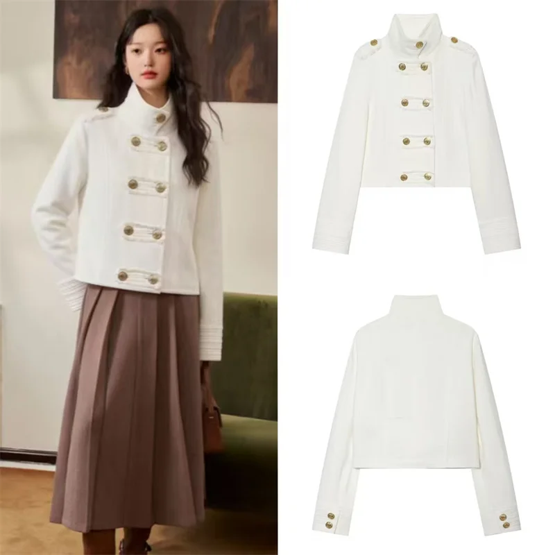 Gold-Plated Button Double-Breasted Coat Elegant Design Classic Style
Gold-Plated Button Double-Breasted Coat Elegant Design Classic Style