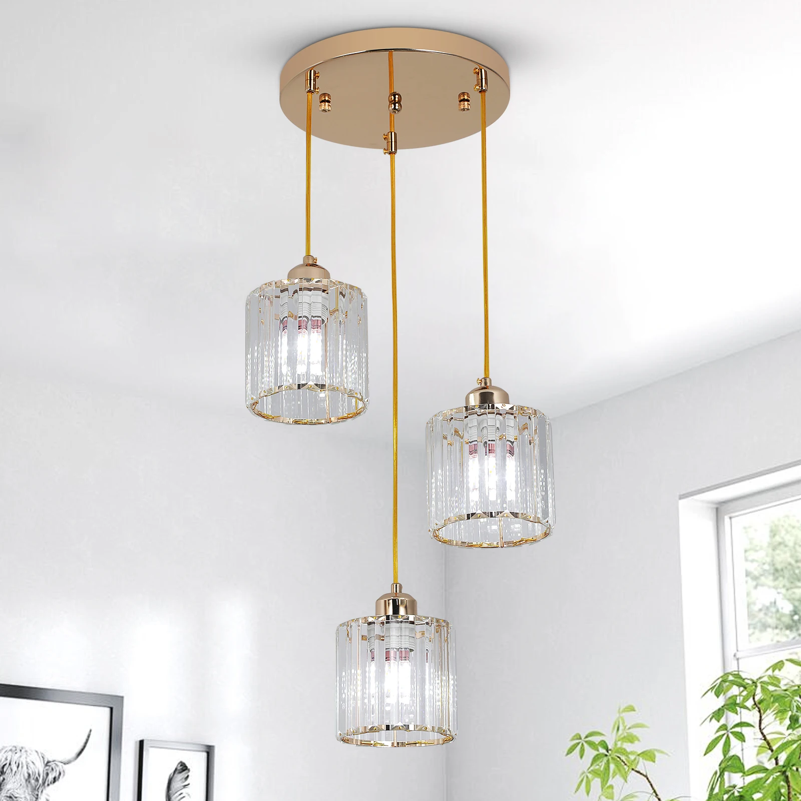 Crystal Glass Pendant Light Modern Chandelier Hanging Ceiling Lamp Fixture Dining Table Living Room Lustre Home Decor Luminaire
Crystal Glass Pendant Light Modern Chandelier Hanging Ceiling Lamp Fixture Dining Table Living Room Lustre Home Decor Luminaire