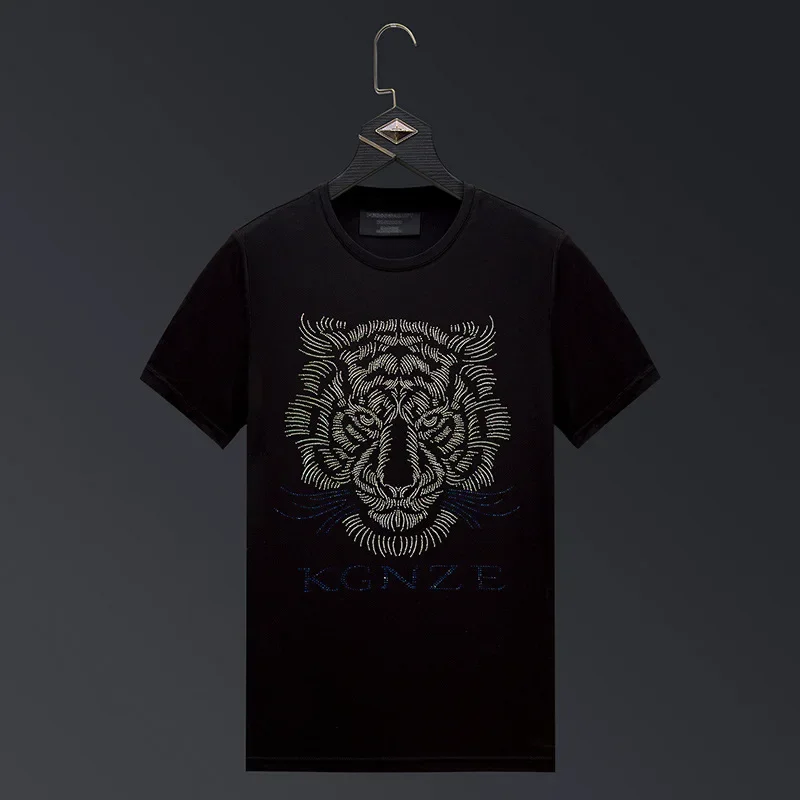Hgih Quality Plus Size Man Tshirt Tiger Rhinestones Fashion Streetwear O Neck Short Sleeve T-shirt Slim Fit Man Camiseta Hombre
Hgih Quality Plus Size Man Tshirt Tiger Rhinestones Fashion Streetwear O Neck Short Sleeve T-shirt Slim Fit Man Camiseta Hombre
