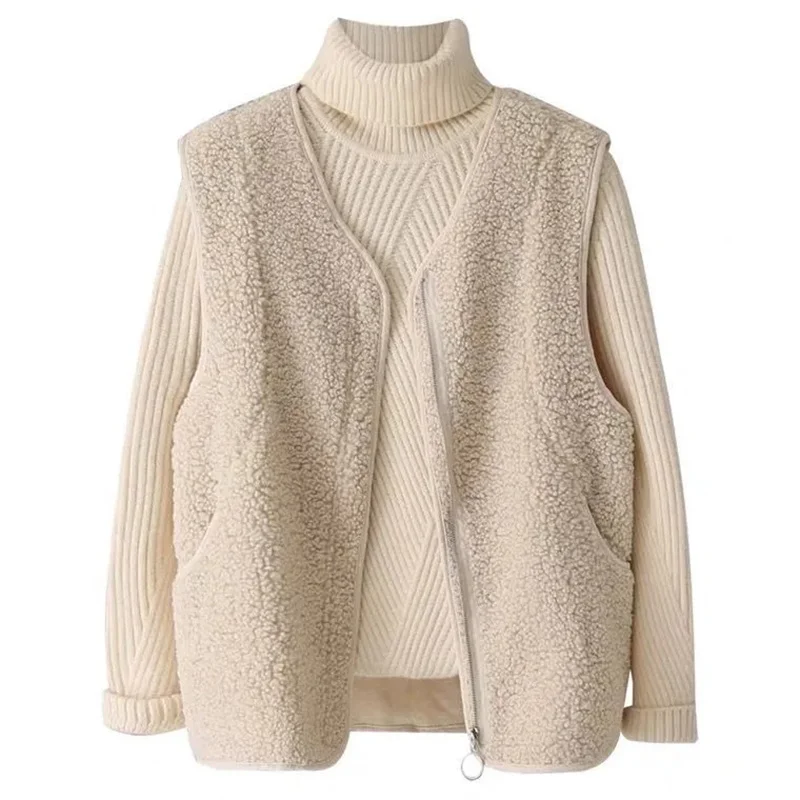 Autumn Winter Short Woolen Vest Jacket Women New Loose V-Neck Vestidos Coat Pure Colour Waistcoat Fashion Sleeveless Tops Female
Autumn Winter Short Woolen Vest Jacket Women New Loose V-Neck Vestidos Coat Pure Colour Waistcoat Fashion Sleeveless Tops Female