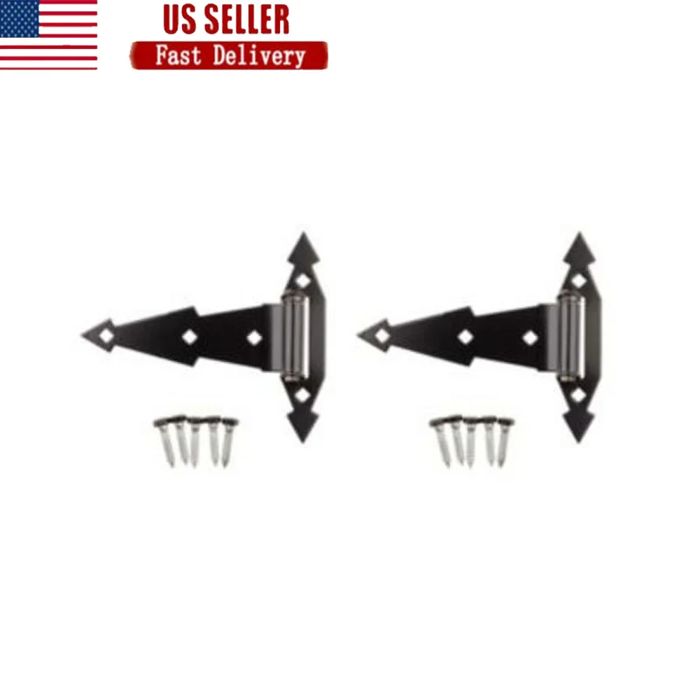 7 Inch Ornamental T Hinge 2 Pack Easy Installation Durable Hot Rolled Steel Gate Barn Door Hardware Corrosion Resistant
7 Inch Ornamental T Hinge 2 Pack Easy Installation Durable Hot Rolled Steel Gate Barn Door Hardware Corrosion Resistant