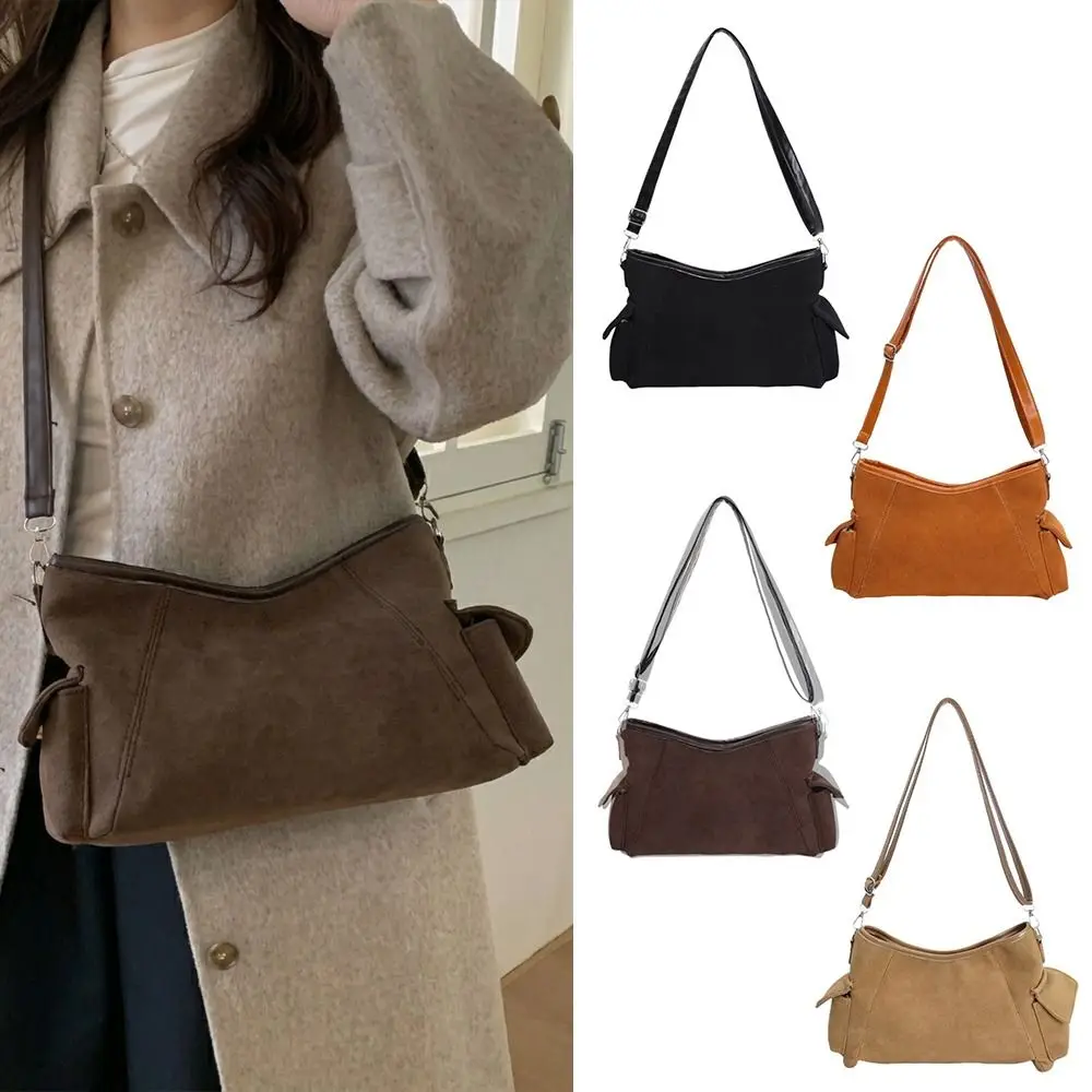 Simple Suede Leather Shoulder Bag Large Capacity Adjustable Shoulder Strap Underarm Bag Multi-pocket Crossbody Bag Women
Simple Suede Leather Shoulder Bag Large Capacity Adjustable Shoulder Strap Underarm Bag Multi-pocket Crossbody Bag Women