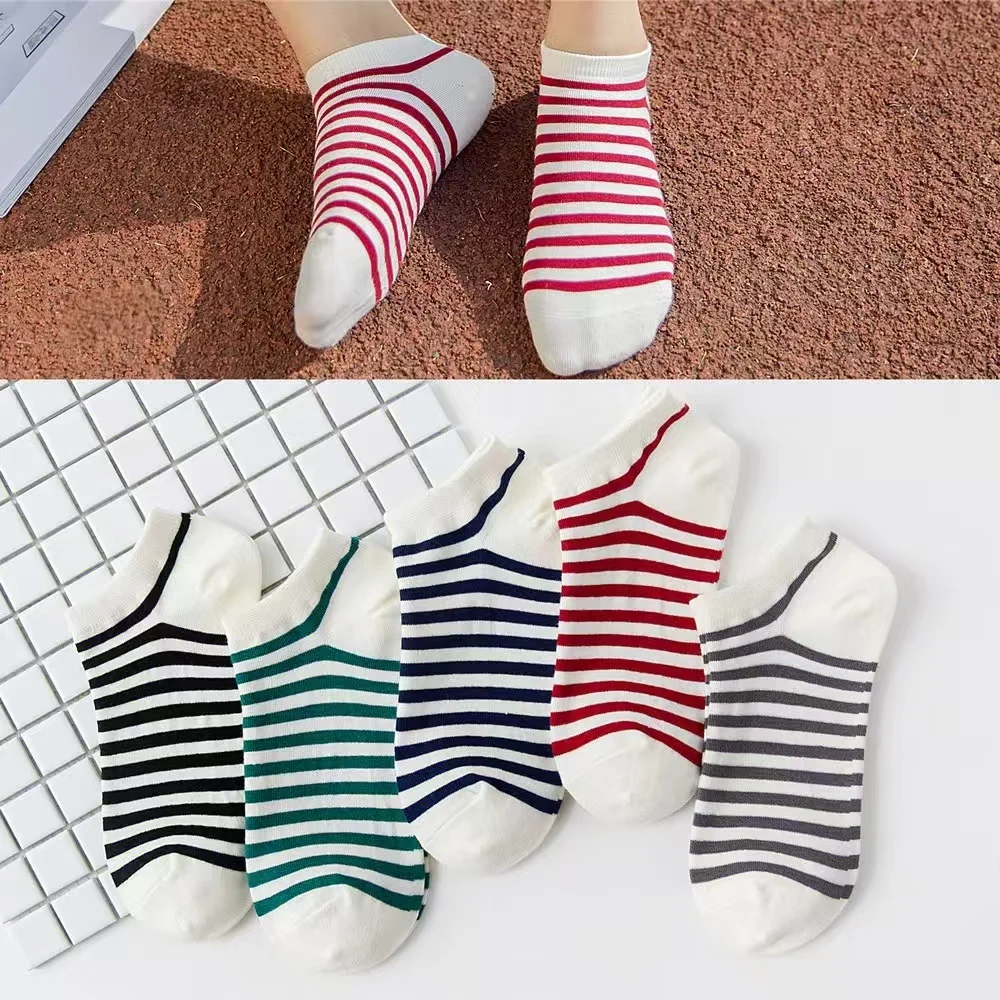 SHXI 5 Double Low Tube Happy Girl Socks Spring and Summer Thin Cotton Socks Student Casual Cartoon Pattern Striped Socks
SHXI 5 Double Low Tube Happy Girl Socks Spring and Summer Thin Cotton Socks Student Casual Cartoon Pattern Striped Socks